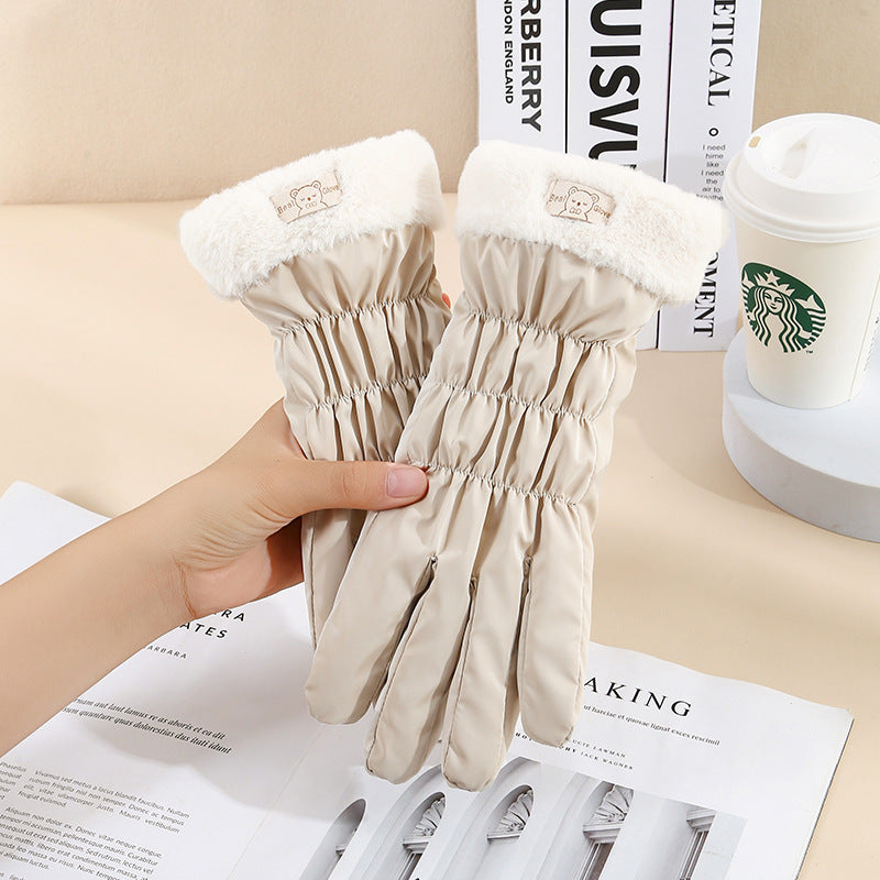 Warm Gloves Winter Women's Touch Screen Fleece-lined Thickened